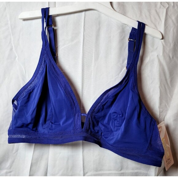 Lively Other - New Lively Women's Blue Wireless Semi Sheer Bra Adjustable Straps Size M